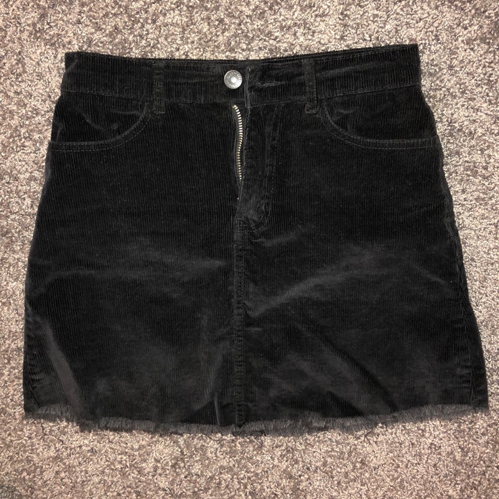 Brandy Melville black corduroy skirt